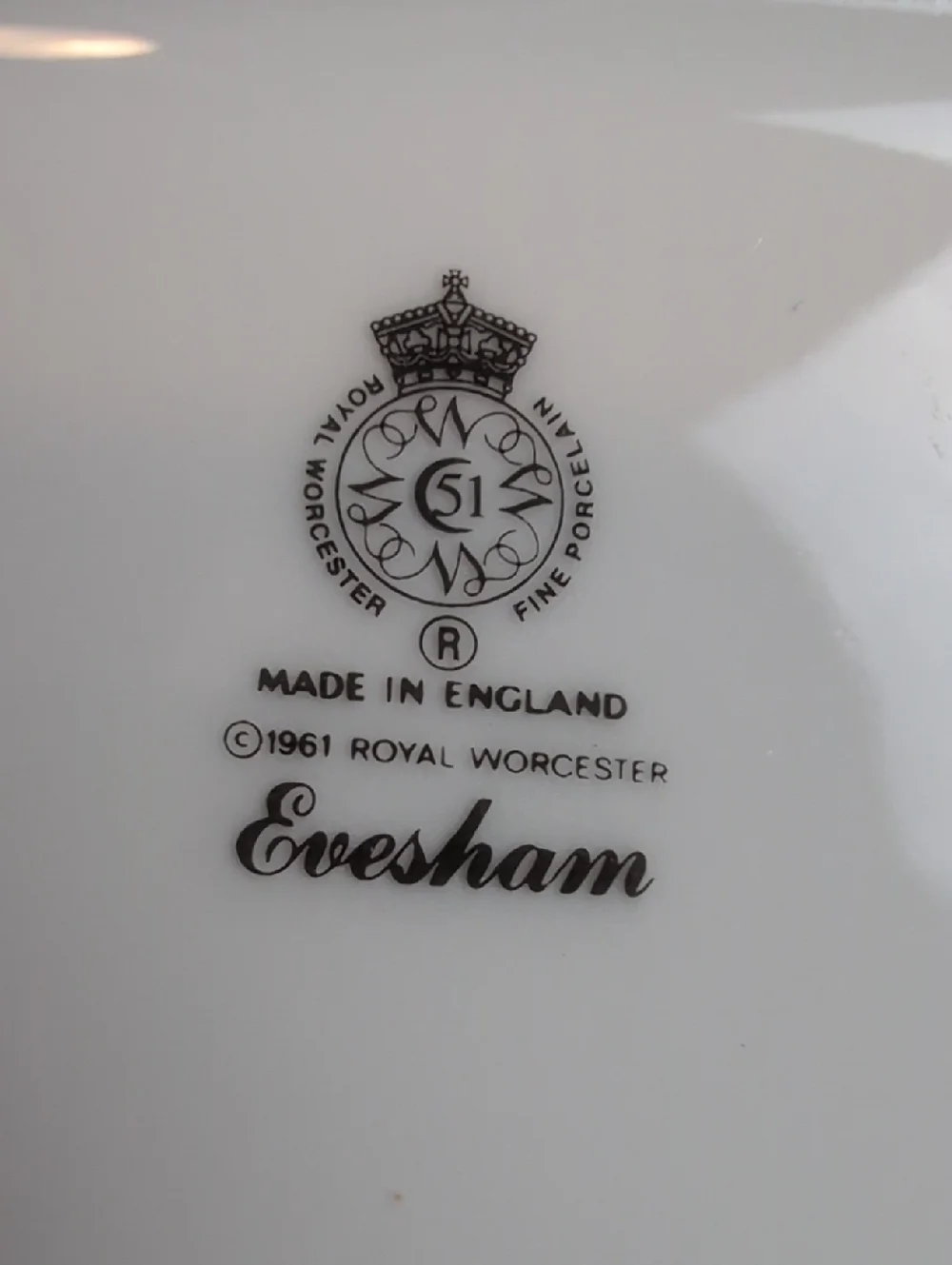 Vintage Royal Worcester Evesham Gold Fine Porcelain Mint Tray Apricot Design